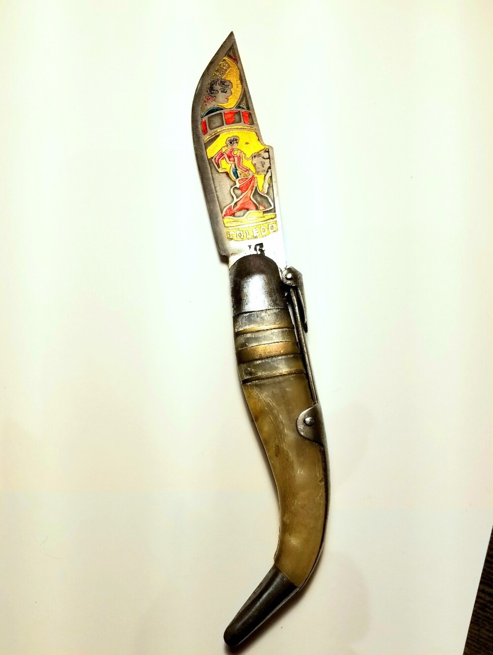Exquisite Vintage Toledo Steel Damascene Miniature Sword / Letter Opener